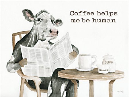 CIN4051 - Coffee Helps Me Be Human - 16x12 Fashion