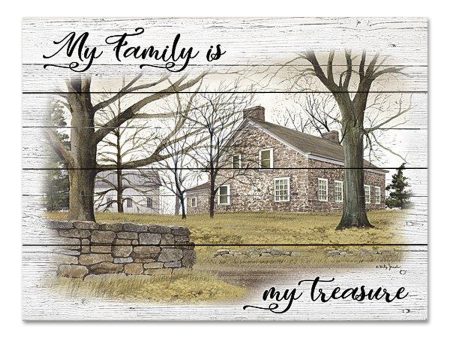 BJ1289PAL - My Family is My Treasure - 16x12 on Sale