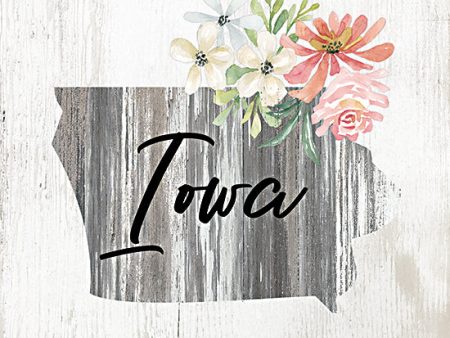 CIN2076 - Floral Iowa State Art - 12x12 Online Sale