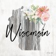 CIN2086 - Floral Wisconsin State Art - 12x12 Online Sale