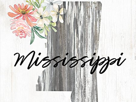 CIN2238 - Floral Mississippi State Art - 12x12 For Discount