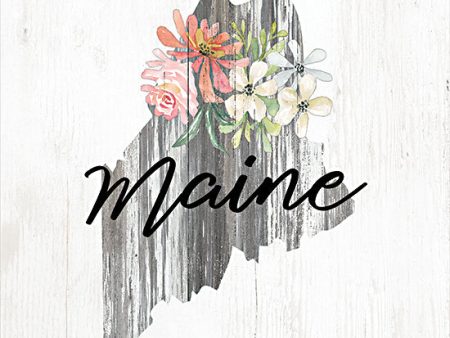 CIN2235 - Floral Maine State Art - 12x12 Supply