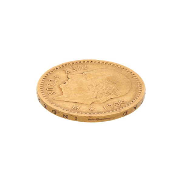 Moneda de diez pesos oro mexicano amarillo 21.6 kilates. Hot on Sale