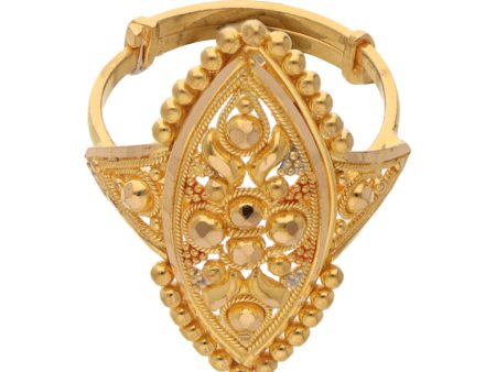 Anillo calado en oro amarillo 22 kilates. Discount