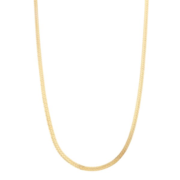 Collar eslabón planchado en oro amarillo 14 kilates. Online