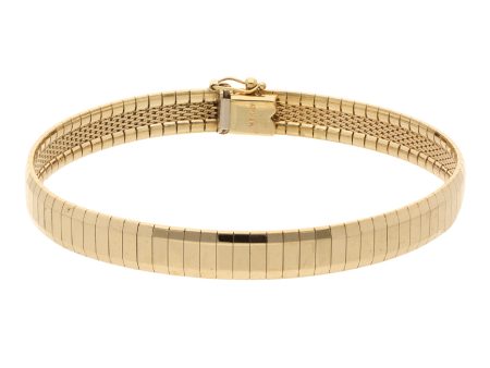 Pulsera panza de víbora en oro amarillo 14 kilates. Online Sale