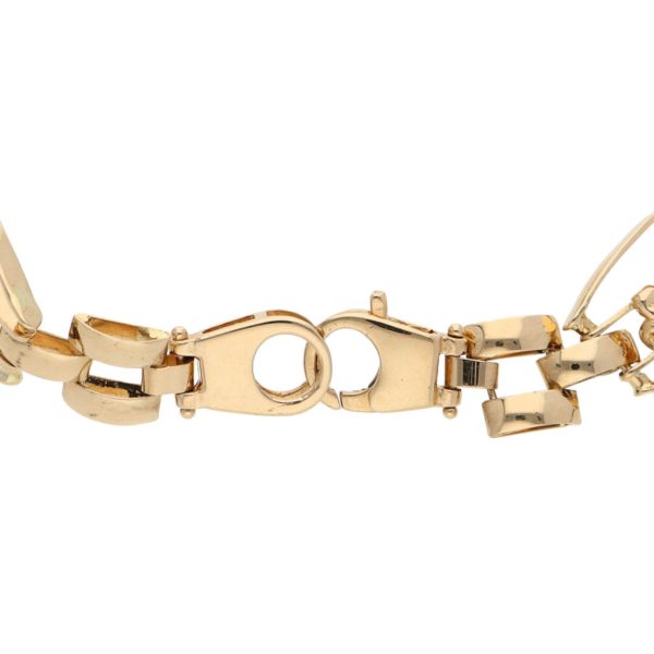 Pulsera hechura especial motivo felino en oro amarillo 14 kilates. Online