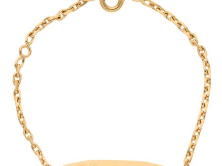 Pulsera para niño eslabón cruzado en oro amarillo 18 kilates. Sale