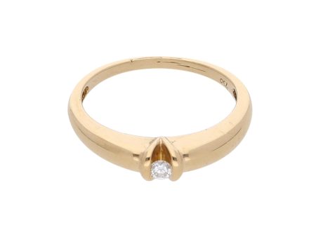 Anillo solitario con diamante en oro amarillo 18 kilates. Online