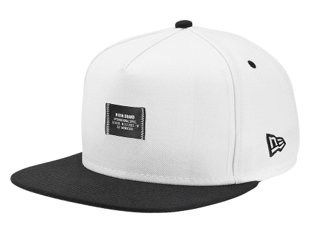 Society Snapback Hat - White   Black Cheap