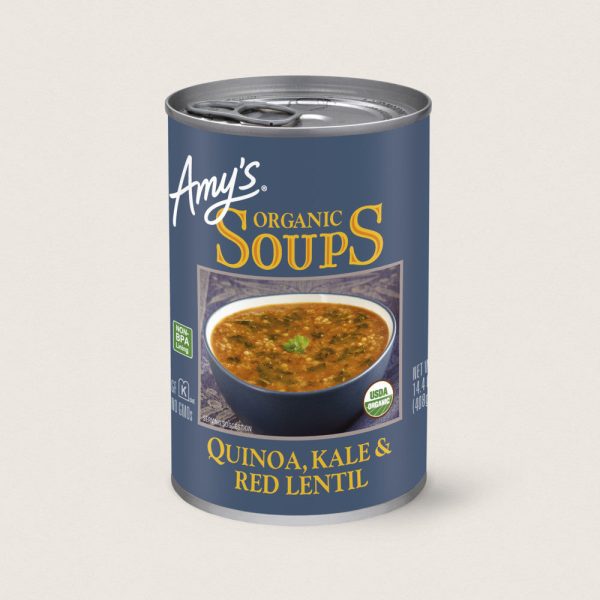 Amy s Org Quinoa Kale Red Lentil Soup 14.4oz Fashion