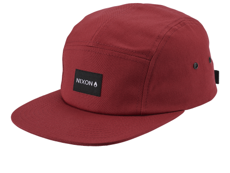 Mikey 5 Panel Hat - Burgundy on Sale