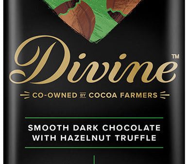 Divine Dark Chocolate Hazelnut Truffle Bar 3oz For Sale