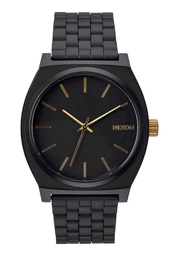 Time Teller - Matte Black   Gold Hot on Sale