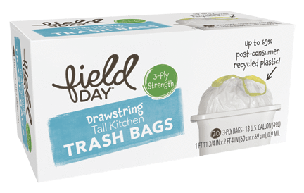 Field Day Drawstring Tall Kitchen Bags 20 Ct Cheap