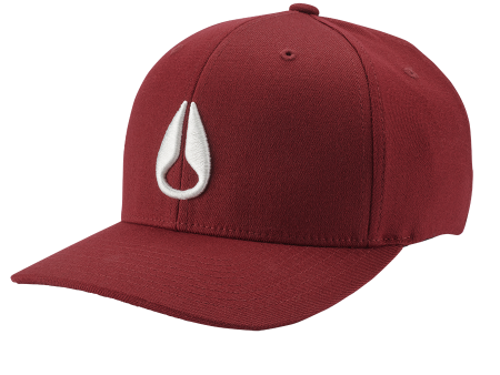 Deep Down Flexfit Athletic Fit Hat - Burgundy   White on Sale