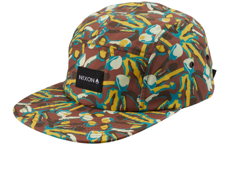 Mikey 5 Panel Hat - Brown   Multi Online Sale