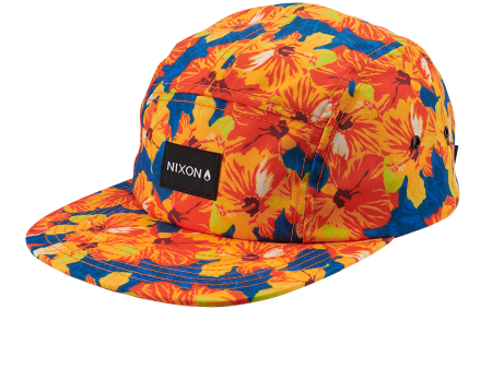 Mikey 5 Panel Hat - Orange   Multi Hot on Sale