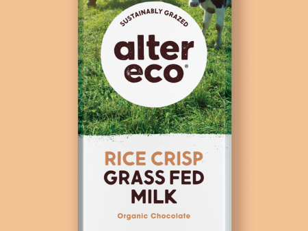 Alter Eco Org Grass Fed Milk Cocolate with Rice Crisps 2.65oz Online Hot Sale