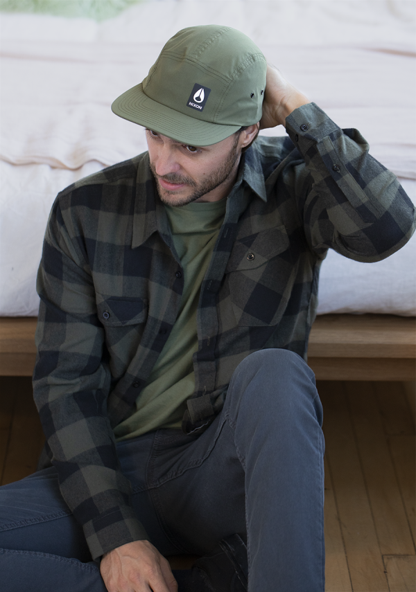 Mikey 5 Panel Hat - Olive Online Sale