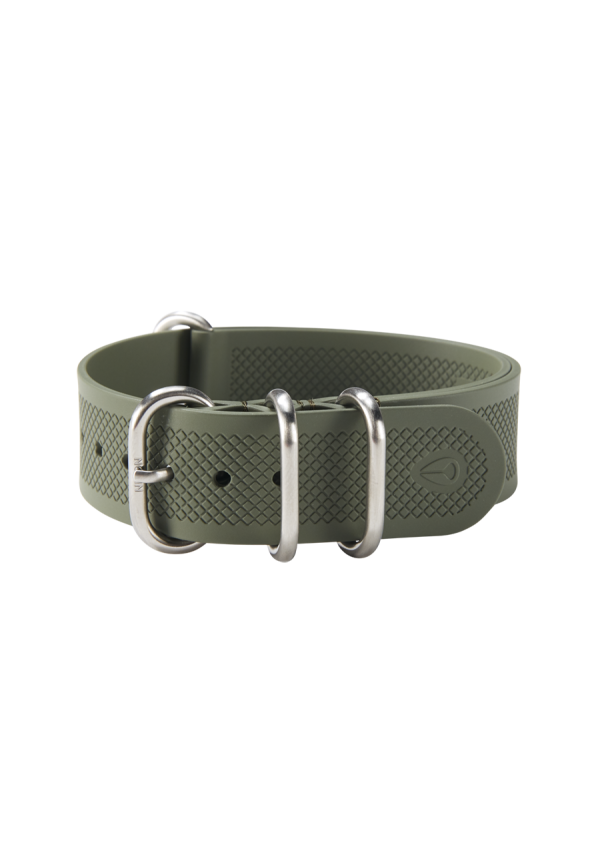 20mm FKM Rubber One Piece Band - Olive Online Sale