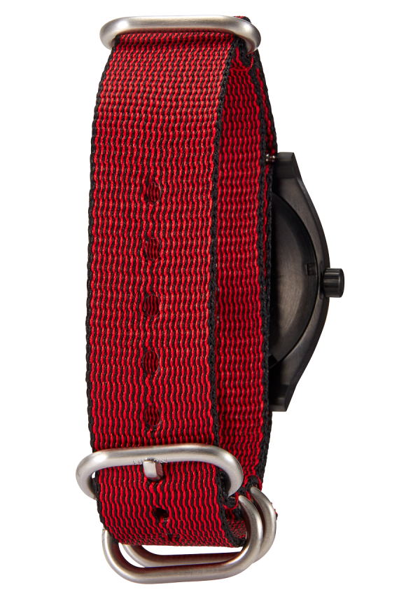 20mm Nylon #TIDE One Piece Band - Red   Black on Sale