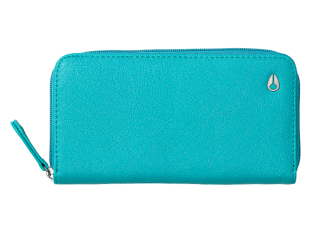 Tree Hugger Veg.Leather Large Wallet - Blue Wash Online now