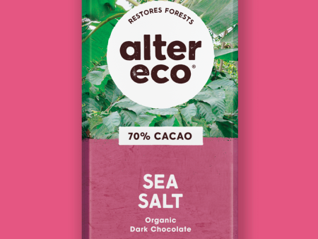 Alter Eco Org Deep Dark Chocolate Sea Salt Bar 2.82oz Sale