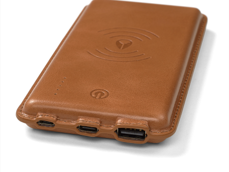 Wireless Charging Powerbank - Brown Online now