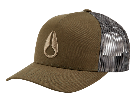 Iconed Trucker Hat - Dark Olive For Sale